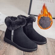 Cross-Border Snow Boots for Women, Warm Short Boots with Plush Lining, Thickened Women's Cotton Shoes, Large Size Women's Shoes,