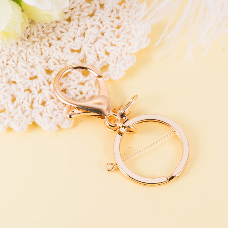 工厂直供钥匙扣圆环电镀龙虾扣款钥匙圈挂件辅料DIY饰品配件材料