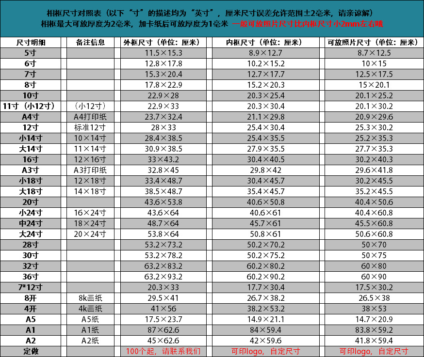 Wholesale 4k8k picture frame A4A3A2 10 16 20 24 28 30 inch 2K studio picture frame photo studio photo frame