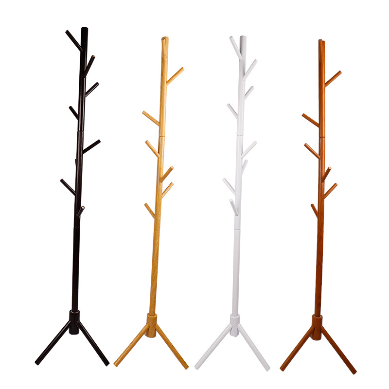 Household Simple Solid Wood Hanger Living Room Bedroom Hanger Simple Solid Wood Floor Coat Rack