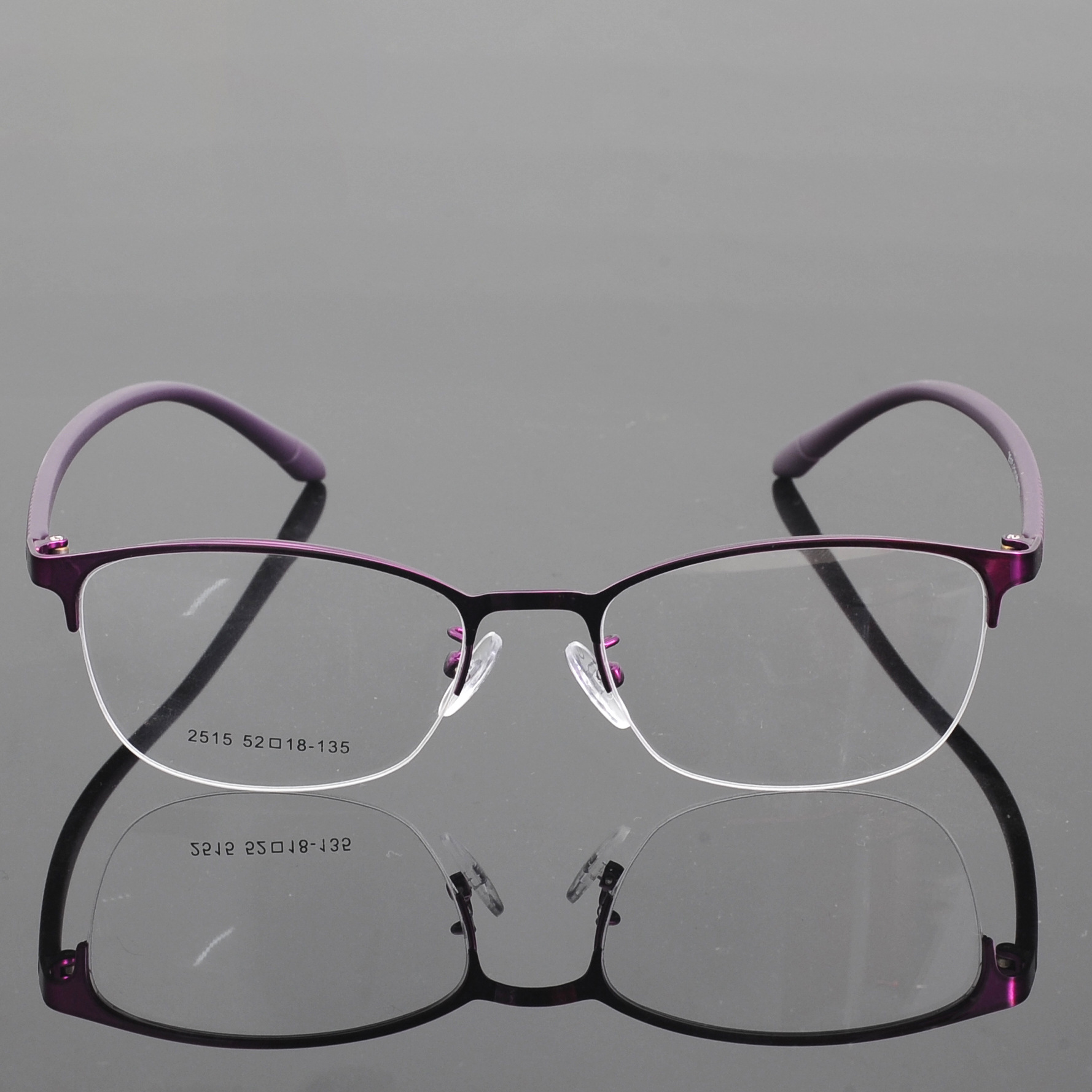 Women's business glasses frame ultra-light Oval half frame glasses frame can be equipped with anti-blue light flat myopia glasses frame women