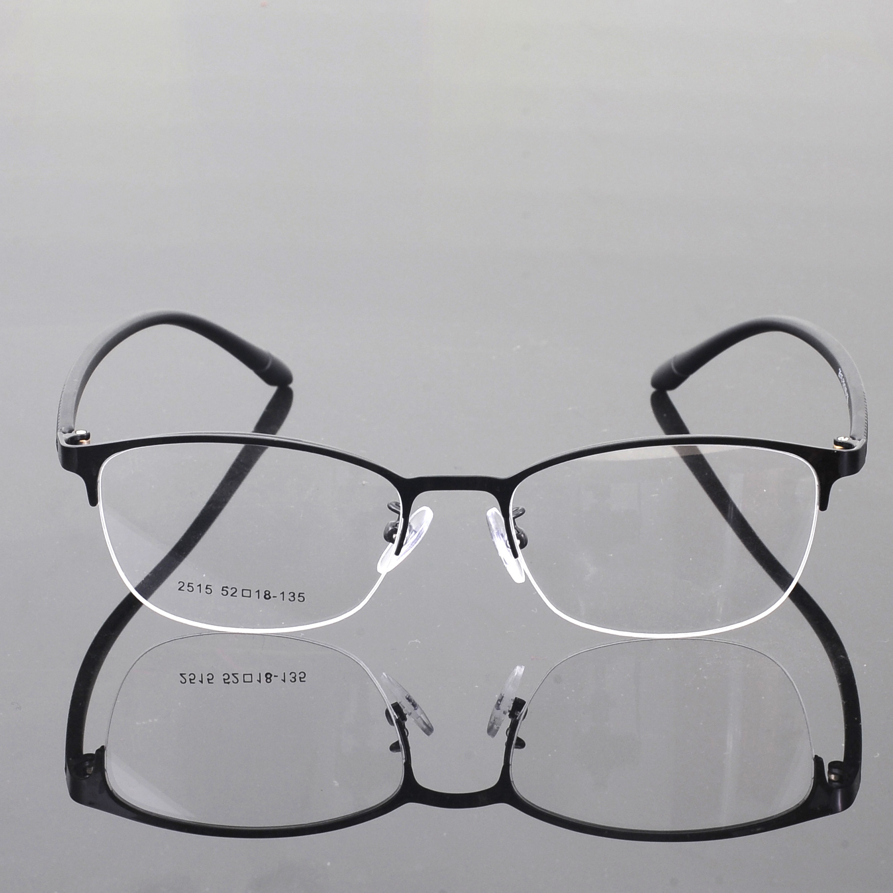 Women's business glasses frame ultra-light Oval half frame glasses frame can be equipped with anti-blue light flat myopia glasses frame women