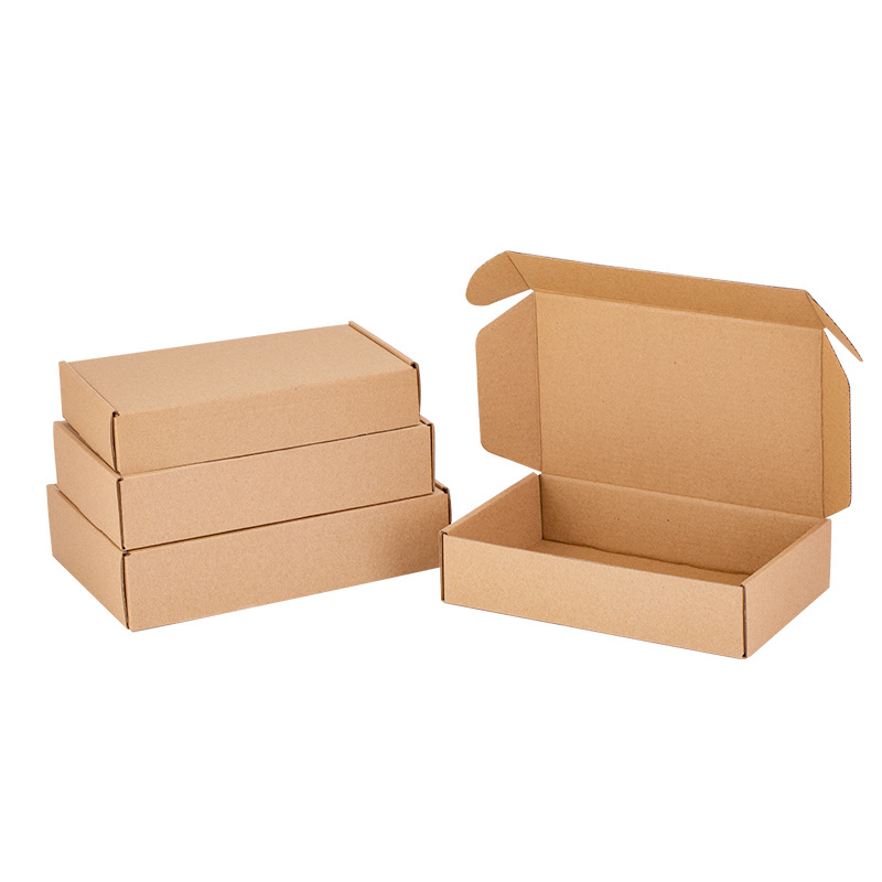 Flying Machine box wholesale rectangular express carton large flat strip packing carton packing box Kraft carton