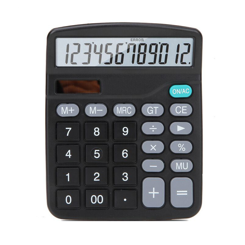 837 ขายร้อน 12 หลัก dual-power อิเล็กทรอนิกส์เครื่องคิดเลขนั...