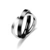 Cross-Border European and American Popular Jewelry, Fashionable Titanium Steel Double Ring Ring, Decompression, Anti-Anxiety, Mindfulness Meditation Rotating Ring