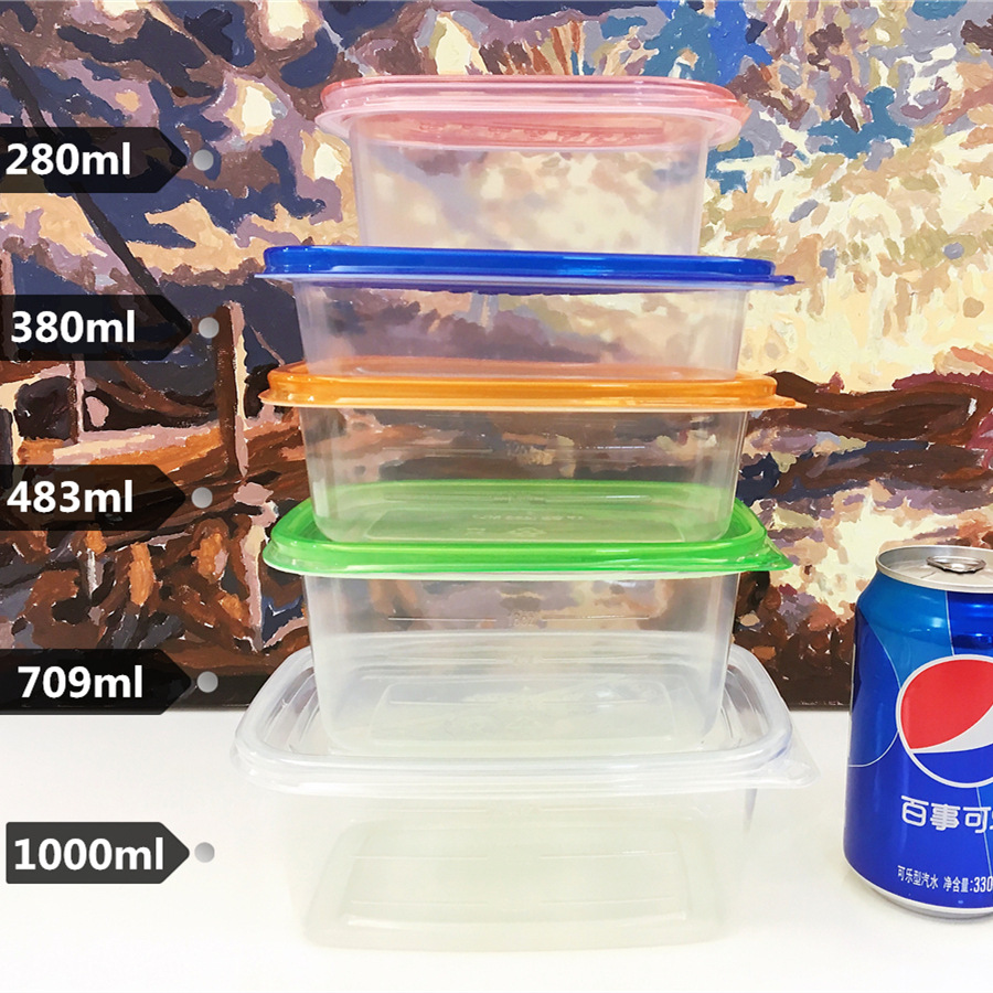 709ml Disposable Rectangular Lunch Box Baking Dessert Packaging Fruit Fishing Melaleuca Cake Soybean Milk Box Take-out