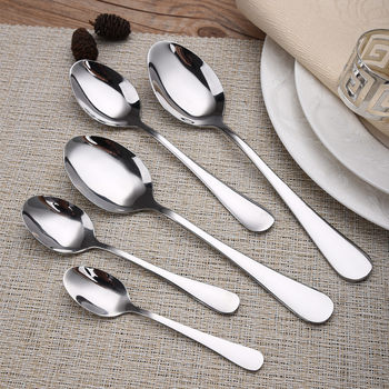 1010 Stainless Steel Pointed Spoon, Children's Soup Spoon, Student Rice Spoon, Stainless Steel 10cm Small Spoon, Can Add Logo, Wholesale