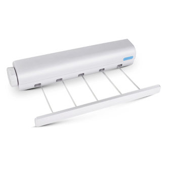 Spring automatic telescopic four five-wire clothesline drying rack towel rack with hook drying rack punching