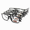 Korean Version Tr90 Eyeglass Frame Pure Black Tr90 Eyeglass Frame Square and Round Style with Prescription Eyeglass Frame Mixed Batch Lightweight