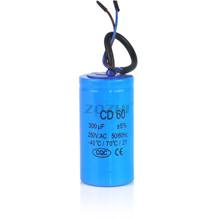 CD60 starting capacitor 300uF250V single-phase asynchronous AC motor starting film capacitor factory direct supply