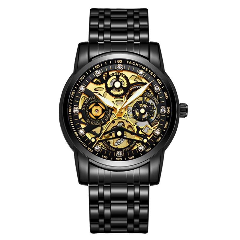 New Golden Seton Fashion Automatic Mechanical Watch Hollow Watch Men's Sports Waterproof Men's Watch Explosions