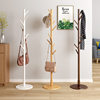 Fulin Kai Tak European Style Solid Wood Coat Rack Creative Disc Bottom Bedroom Living Room Floor Hanger Clothes Hanger