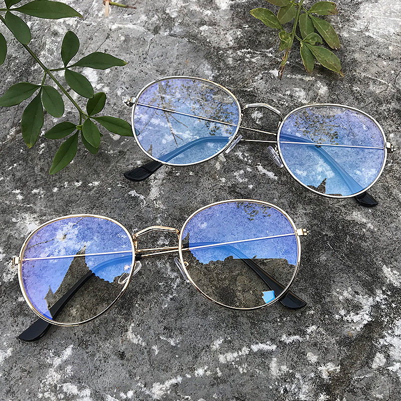 Korean Style Trendy Small Fresh Glasses for Women Small Frame Literary Student Myopia Glasses Frame Oval Cute Flat Glasses Frame for Men