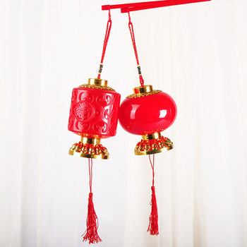 New Year's Spring Festival Festive Small Lantern Children's New Year Plastic Chinese Fortune Star Luminous Lantern Festival Mini Children's Portable Lamp