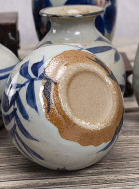 陶瓷花插 陶艺家居摆件饰品手绘青花小花 随手礼 送女友HC023