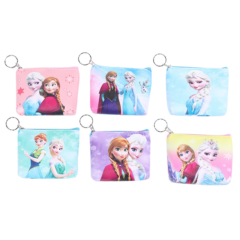 Cartoon Fashion Frozen Series Coin Purse Exquisite Personality Durable Pu Leather Wallet Wholesale