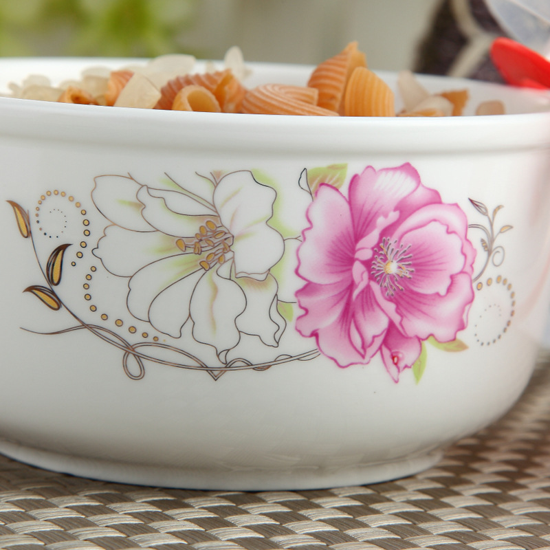 Ceramic fresh-keeping bowl 5/6 inch refrigerator microwave oven lunch box fresh-keeping box sealed bowl with lid instant noodle bowl