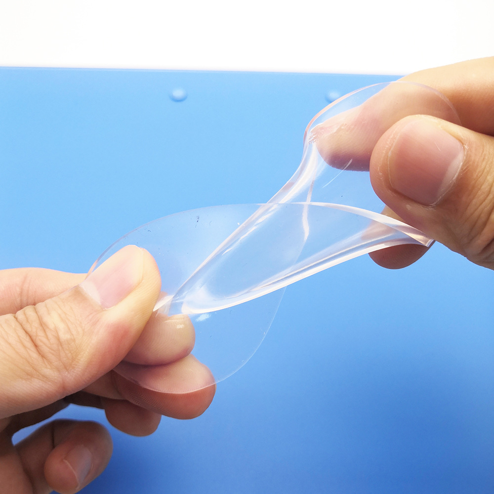 Pure Silicone Forefoot Pad Transparent Invisible Shock Absorbing Non-Slip Anti-Wear Foot Front Half Pad High Heels Anti-Pain Massage Half Size Pad