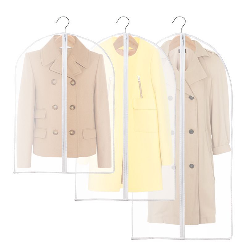 Clothes Dust Cover Wardrobe Hanging-Type Dress Set Long Coat Dust Bag Household Transparent Storage Stereo Overcoat Bag