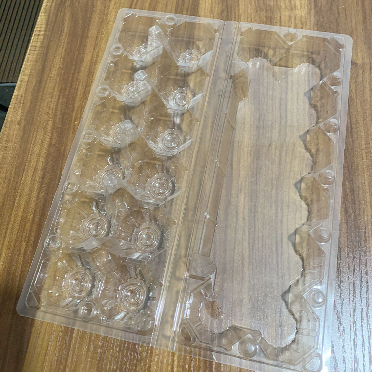 12 Pieces Medium Double Row 2×6 Arranged Egg Carton Earthen Egg Tray Plastic Packaging Box Pvc Plastic Egg Tray