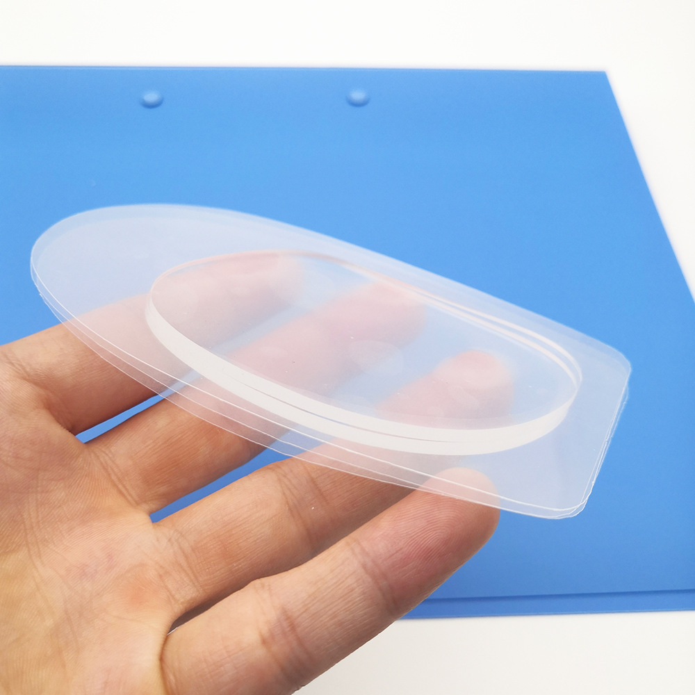 Pure Silicone Forefoot Pad Transparent Invisible Shock Absorbing Non-Slip Anti-Wear Foot Front Half Pad High Heels Anti-Pain Massage Half Size Pad