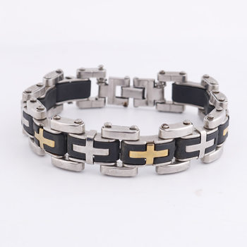 Stainless Steel Cross Bracelet Gold Plated Stainless Steel Bracelet Wholesale Stainless Steel Bracelet Merchant