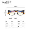 Cross-Border New Kidsren's Glasses Frame Tr90 Two-Color Fashionable Anti-Blue Light Glasses European and American Classic Color Glasses Wholesale