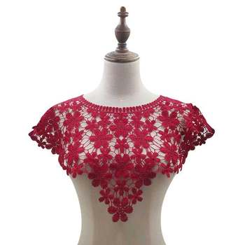 Water soluble lace collar flower shawl vest milk silk embroidery corsage DIY lace accessories fake collar