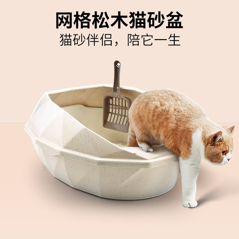 Aspet Zhejiang Pet Cat Supplies Поставляет кошачий туалет Ящик для кошачьего туалета из двойной сосны Ящик для кошачьего туалета Туалет для домашних животных Изображение 1
