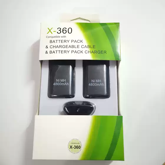X-Box360 Controller Battery X-Box360 Wireless Controller Dual Battery with Charging Cable Three-In-One Set