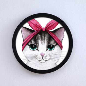 European wall-mounted simple round photo frame density board picture frame round photo frame Photo Wall combination round frame wholesale
