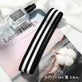 14# Sports Headband - Black and White Stripes