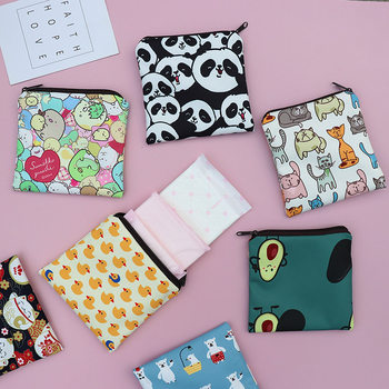 Korean Style Student Sanitary Napkin Storage Bag Water-Repellent Cute Cartoon Lipstick Driver's License Bag