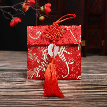 Factory Direct jewelry bag brocade bag brocade fabric handmade court style jewelry storage small bag