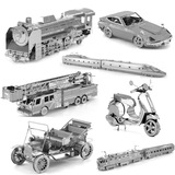 Трехмерная металлическая сборочная модель DIY puzzle vehicle автомобиль emu такси велосипед