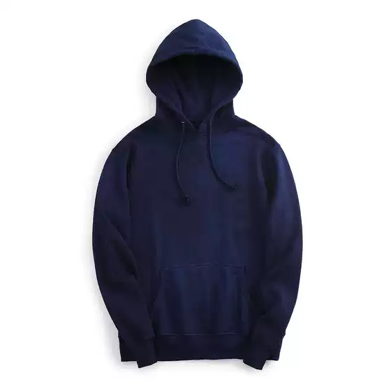 Huang's weaving INDIGO blue 380g hooded pullover vests handmade plant blue Japanese retro hoodie
