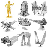 Металлическая сборочная модель DIY Puzzle Пазл Звездные войны Тысячелетний Сокол R2D2 Империя Звездный разрушитель