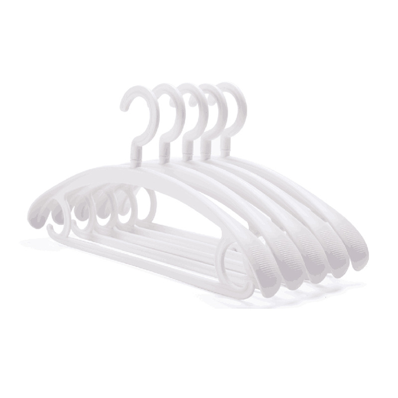 Household Seamless Thickeneded Non-Slip Solid Plastic Clothes Hanger Dormitory Clothes Drying Rack Wide Shoulder Adult Clothes Hanger