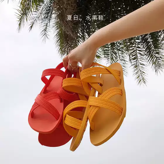 2022 Women's Sandals Simple and Versatile TikTok Trending Magic Beach Slides Summer Fruit Shoes Factory Direct