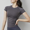 Yi Ang Spring and Summer Fitness Sports Running Short Sleeve Elastic Yoga Suit Women's Breathable Slim T-shirt in stock
