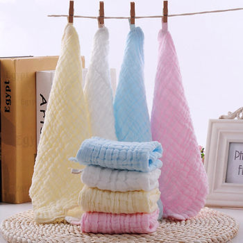 Bubble gauze square six-layer gauze small square 25g baby saliva towel plain baby handkerchief wholesale