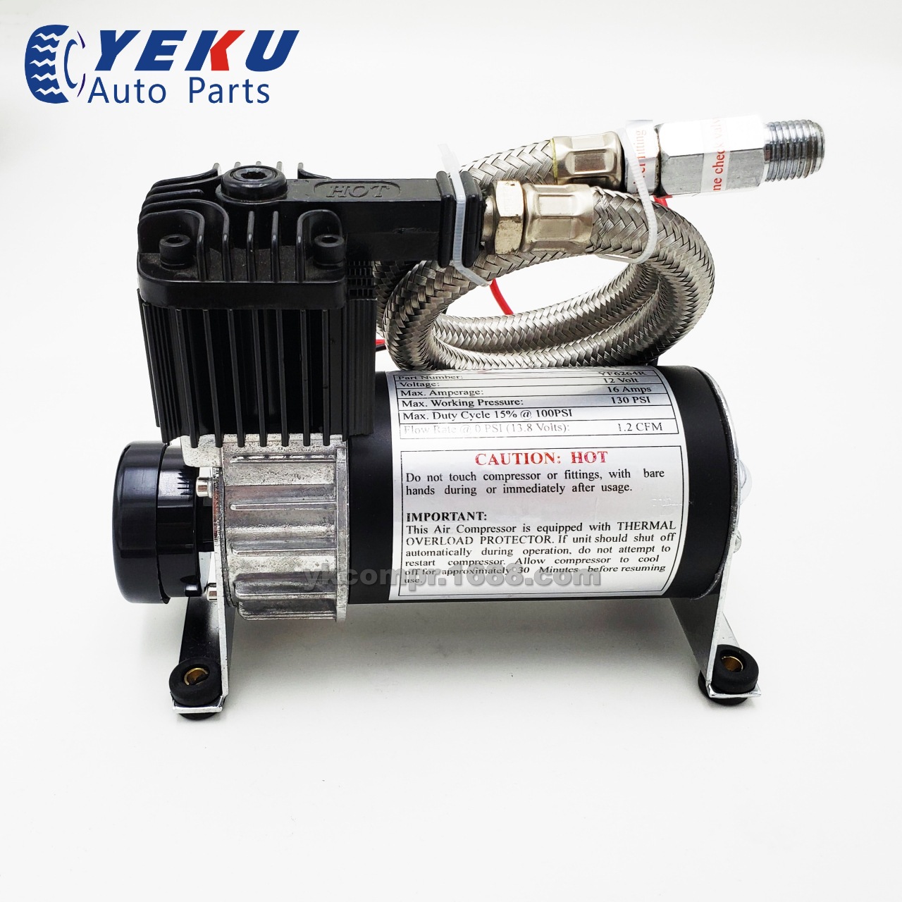 Manufacturer hot sale 12V car modified air pump stainless steel air compressor car air pump 130psi oil-free air pump