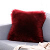 Cross-border European-style white plush pillow case imitation wool cushion sofa waist bed fox fur pillow spot