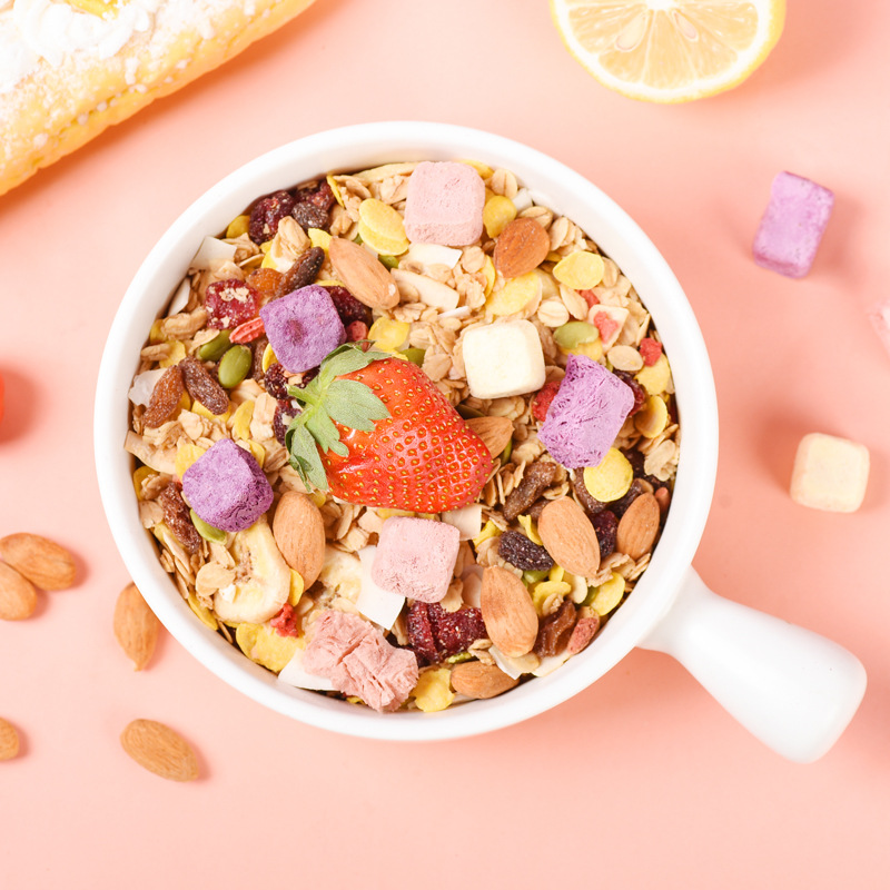 Maiqufeng Yogurt Fruit Cereal Baked Yogurt Cereal 500g Canned Ready-To-Eat Breakfast Cereal Nutrition