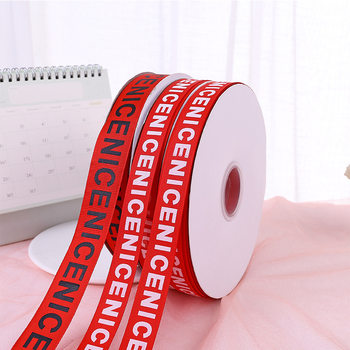 Printed Ribbon Nice Letter DIY Handmade Ribbed Webbing Ready-Made Gift Box Cake Packaging Clothing Accessories Ribbon