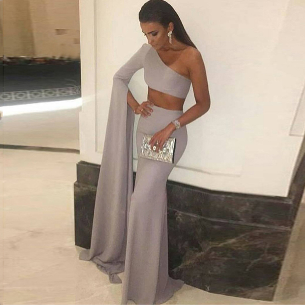 Summer Maxi Dress Sexy One Shoulder Cropped Design Elegant Fabric Perfect for Parties and Events Wholesale Available