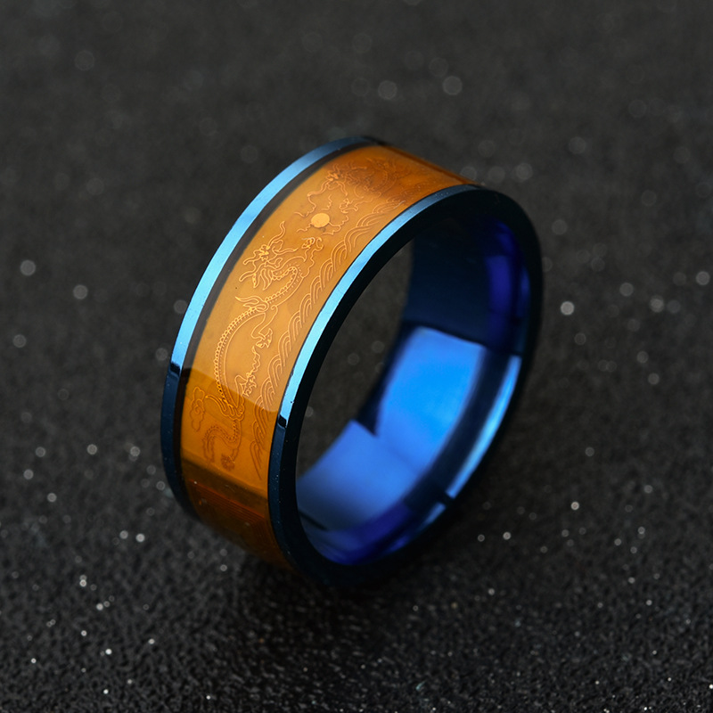 2023 European and American fashion new NFC Mobile Phone label smart ring oil drop Double Dragon ring large quantity favorably