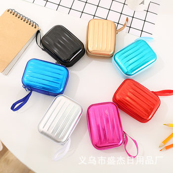 Creative Lars Tinplate Coin Purse Rectangular Coin Storage Bag Headset Data Cable Keychain Storage Box Factory