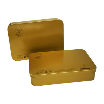 Rectangular tinplate box special color printing wholesale original direct supply golden mask makeup Skin Care Packaging gift box