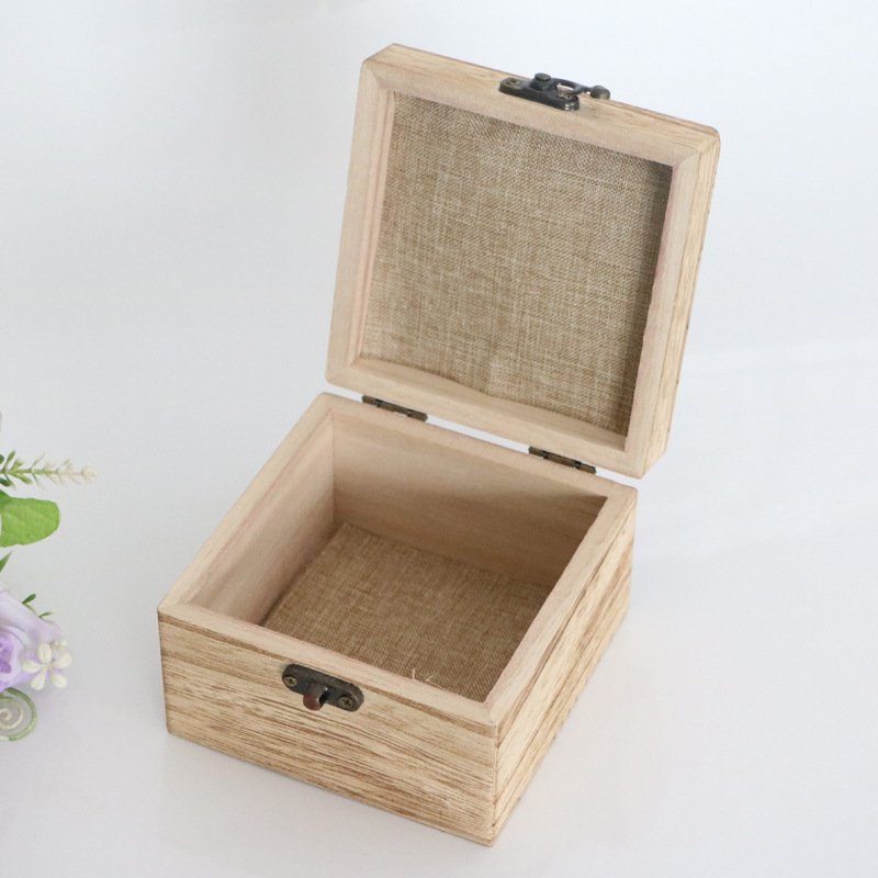 Three-Dimensional Jewelry Packaging Box, Jewelry Box, Paulownia Wood Watch Box, Wooden Box, Flip-Top Jewelry Necklace Bracelet Small Wooden Box